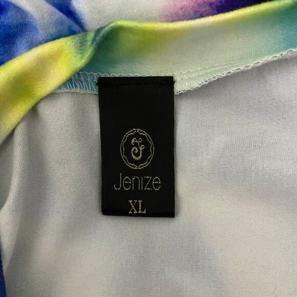 Jenize Tie Dye Boho Hippie T-Shirt Dress XL Colorful V-Neck Lounge Sleepwear - Picture 9 of 13